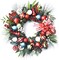 Large Lighted Outdoor Christmas Wreath (	Mulit-colored) 4"D x 24"W x 24"H